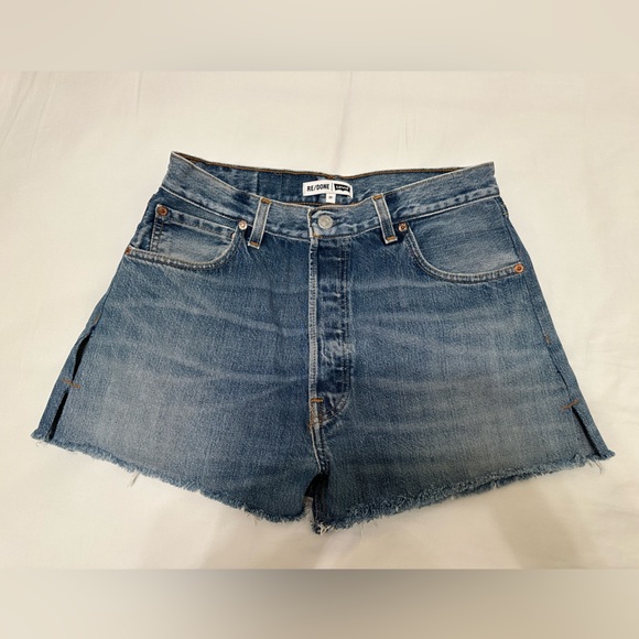 Re/Done Levi’s 90’s Crop Low Slung Short Size 27 - Picture 3 of 12
